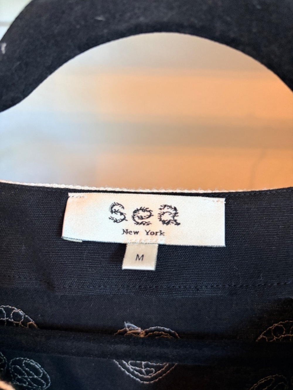 SEA New York | Beck Pintucked Embroidered Cotton And Linenblend Mini | Size Med - Picture 4 of 7
